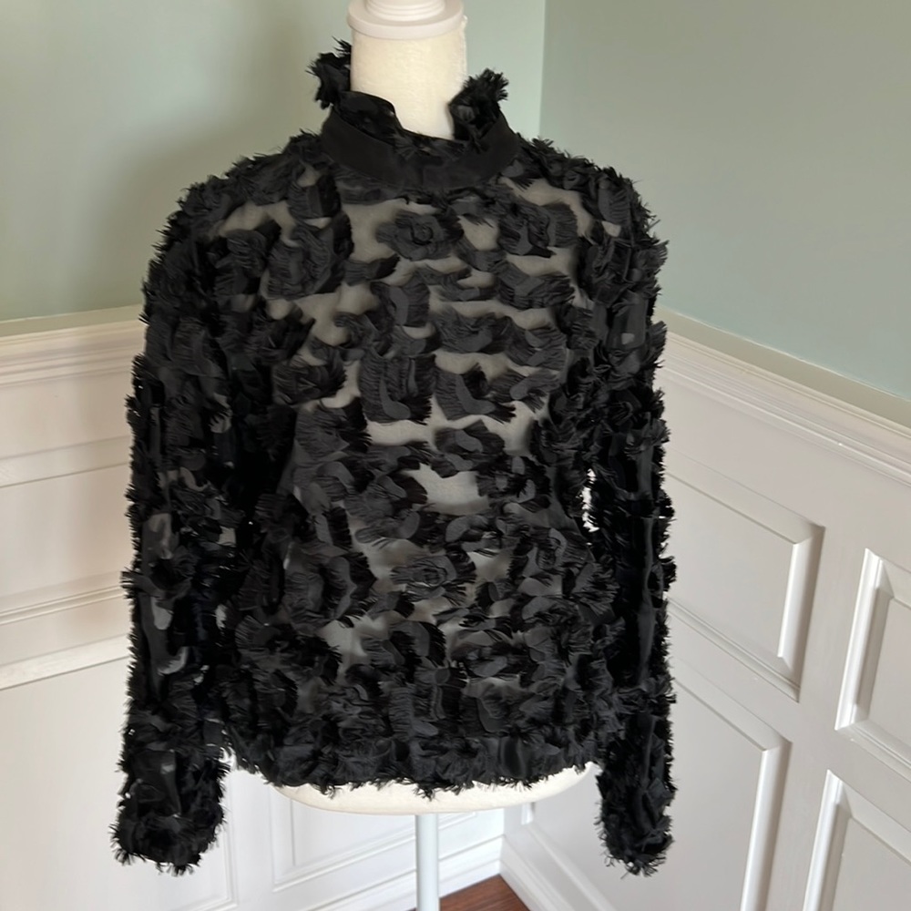 NWT Giorgio Armani detailed sheer blouse